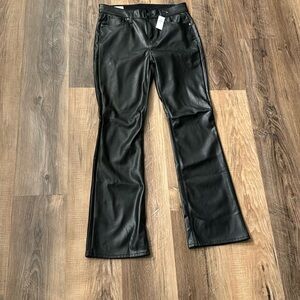 Gap leather baby-boot midrise pants